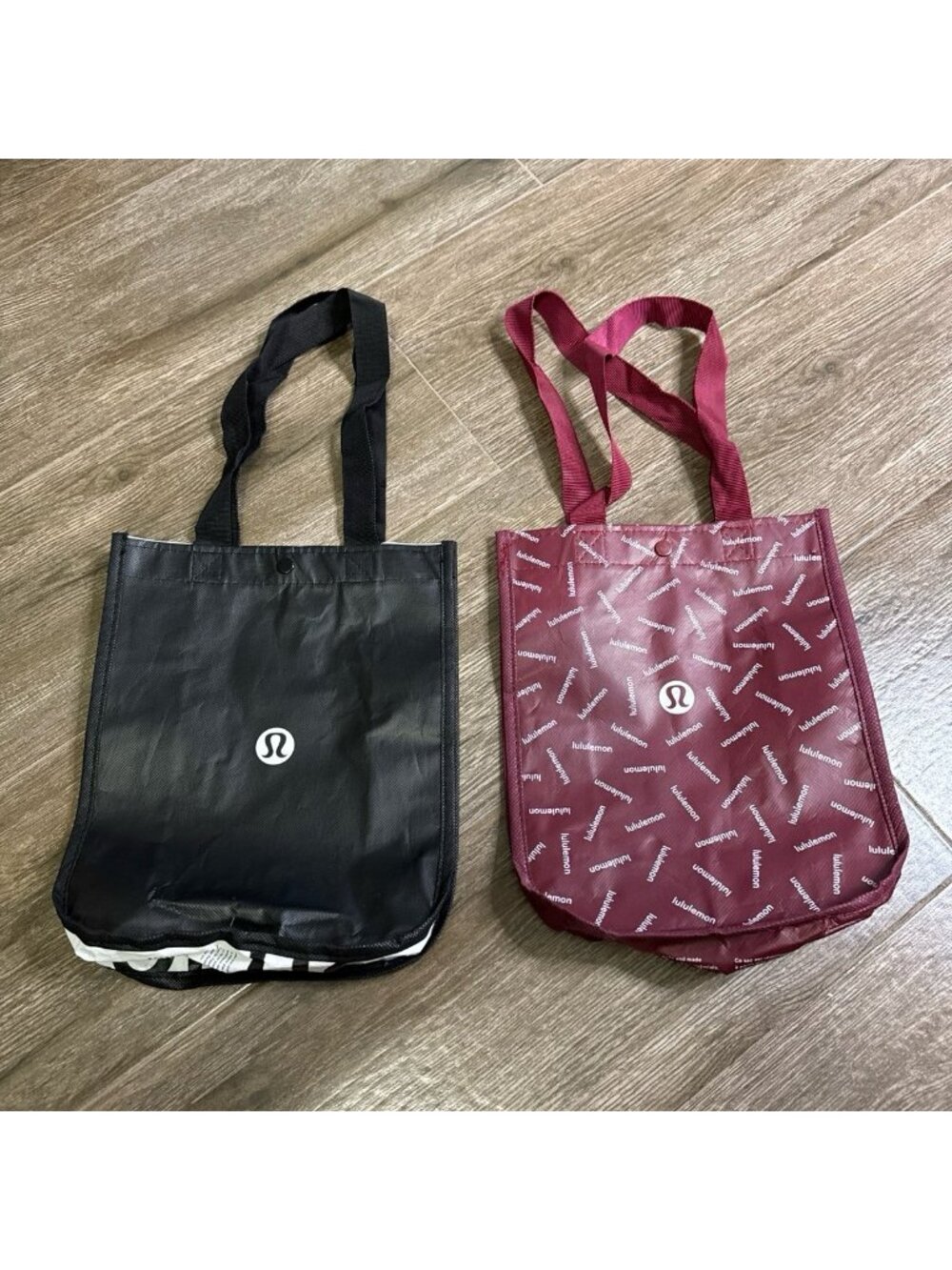 Lululemon Logo Snap Tote Bag Set Small Shopping Carry Bag for Lunch or shoes